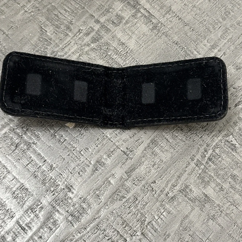 Harley Davidson Sheriff Badge Leather Black Money Clip Bar Shield‎ Rare Biker